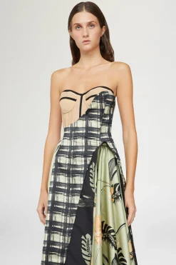 Outlet Antonio Marras Abito Bustier Stampa Ibiscus