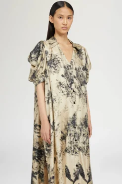 Hot Antonio Marras Abito Lungo Stampa Tropicale