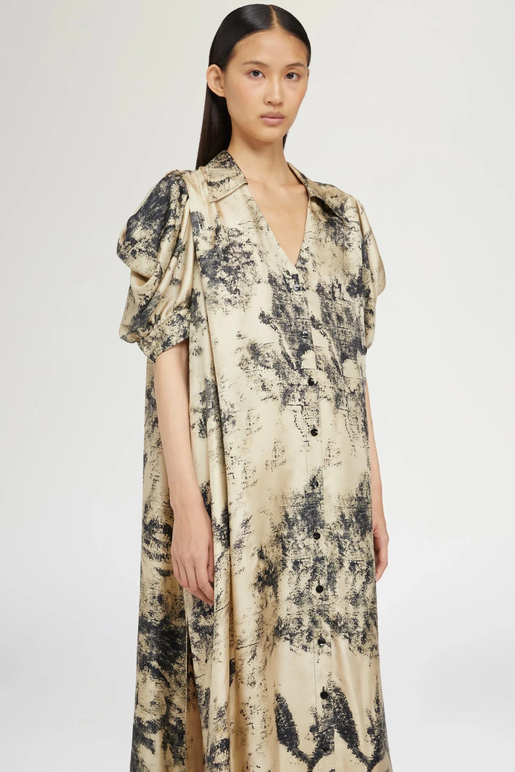 Hot Antonio Marras Abito Lungo Stampa Tropicale