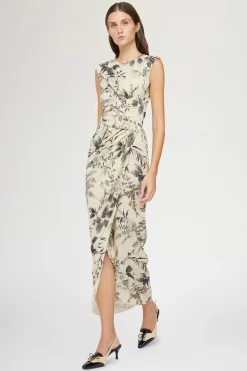 Sale Antonio Marras Abito Midi Stampa Tropicale