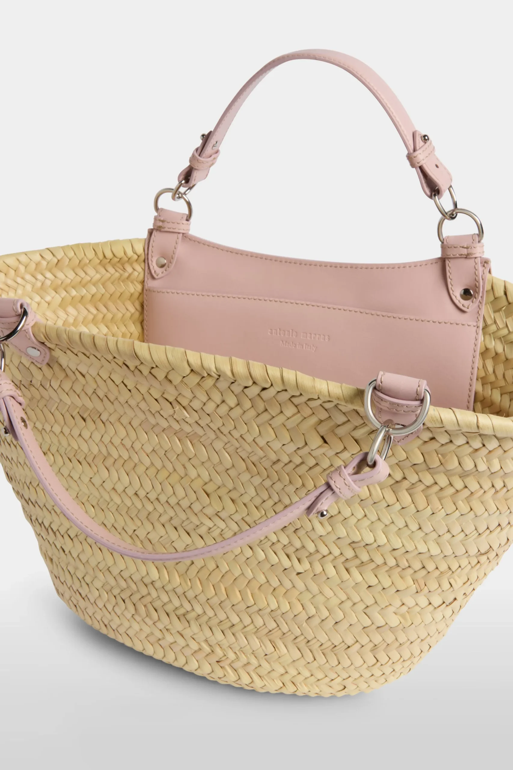 Clearance Antonio Marras Borsa di Paglia Grande Rosa