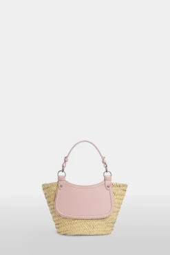 Outlet Antonio Marras Borsa di Paglia Media Rosa