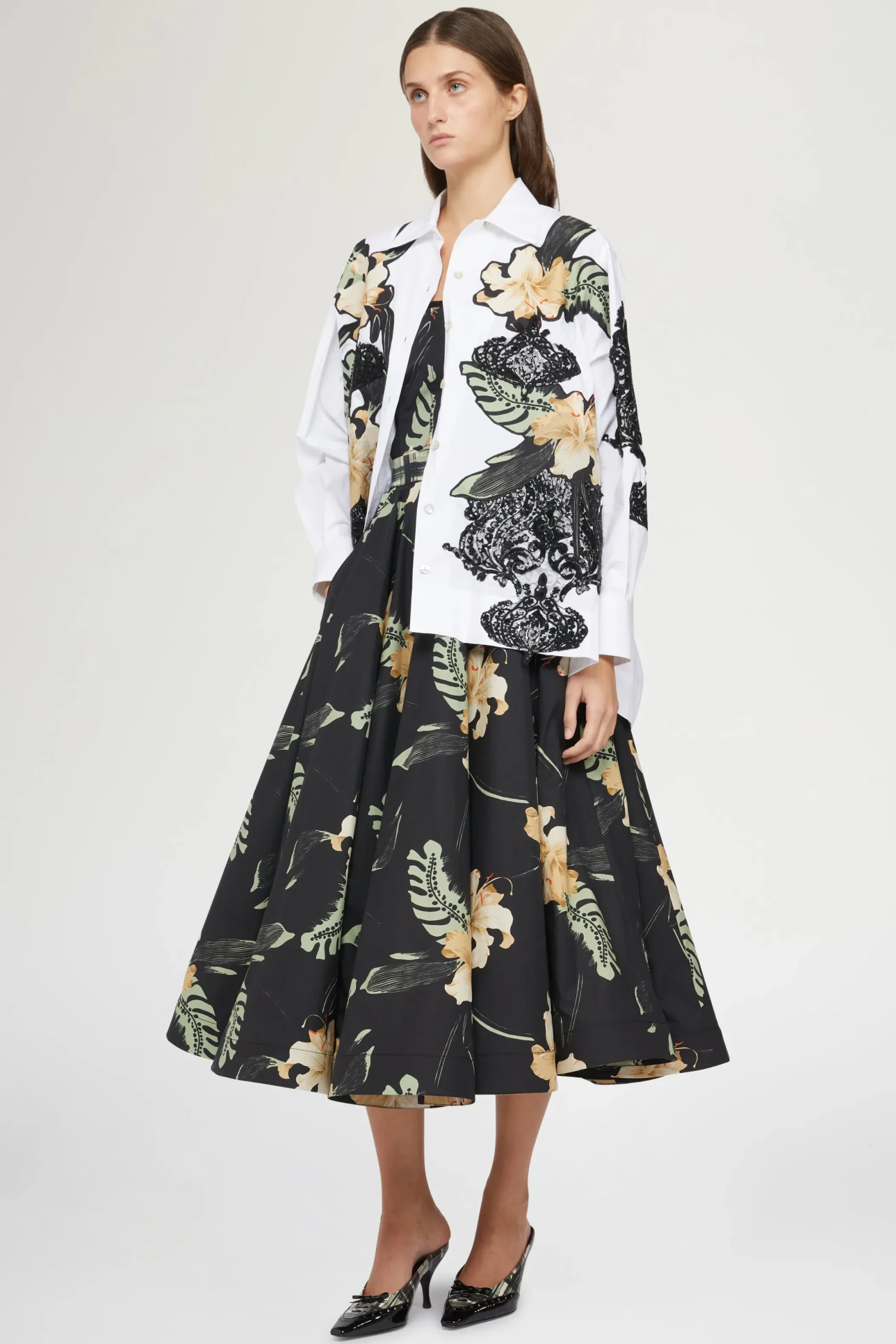 Clearance Antonio Marras Camicia Bianca Ibiscus Patchworks