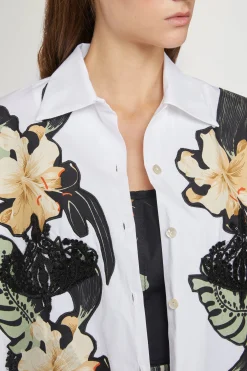 Clearance Antonio Marras Camicia Bianca Ibiscus Patchworks