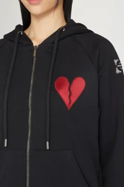 Best Antonio Marras Felpa con cappuccio con cuore spezzato e cerniera