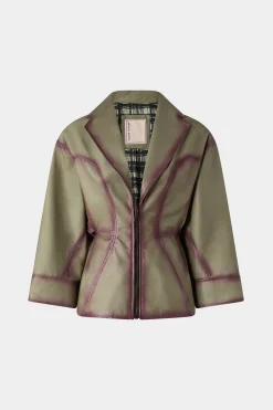 New Antonio Marras Giacca di Pelle Verde