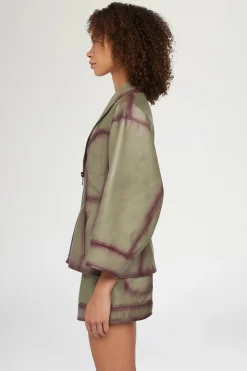 New Antonio Marras Giacca di Pelle Verde
