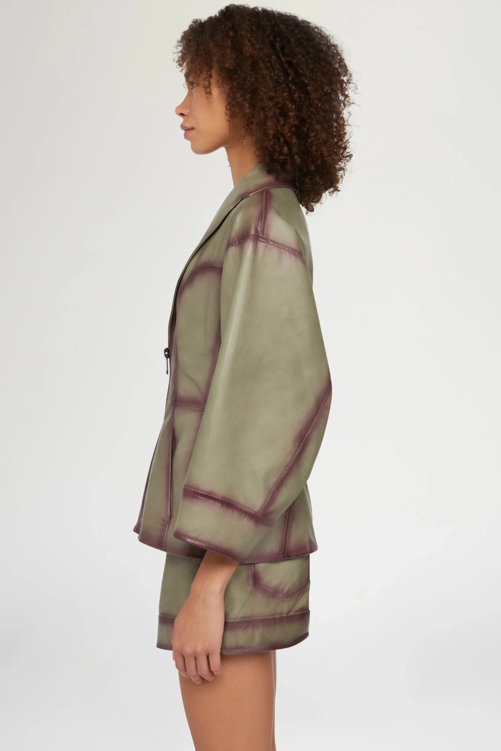 New Antonio Marras Giacca di Pelle Verde
