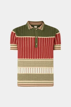 Discount Antonio Marras Polo in Maglia Rossa e Verde
