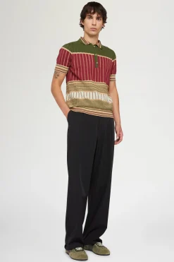 Discount Antonio Marras Polo in Maglia Rossa e Verde
