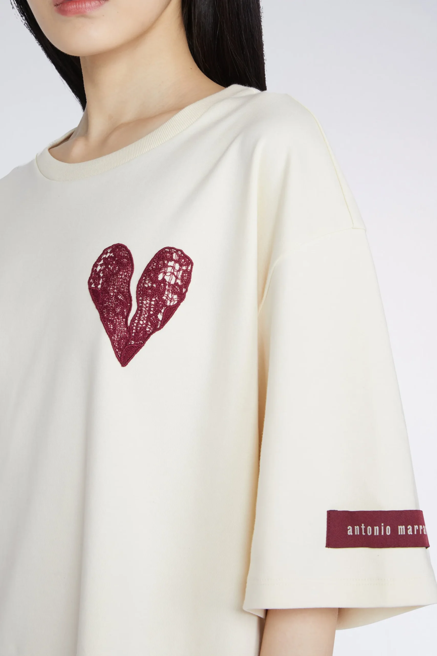 Clearance Antonio Marras T-shirt Cuore Crema