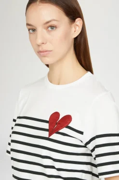 Sale Antonio Marras T-shirt Cuore Spezzato a Righe