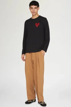 Fashion Antonio Marras T-shirt Cuore Spezzato Lunga Nera