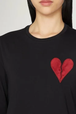 Fashion Antonio Marras T-shirt Cuore Spezzato Lunga Nera
