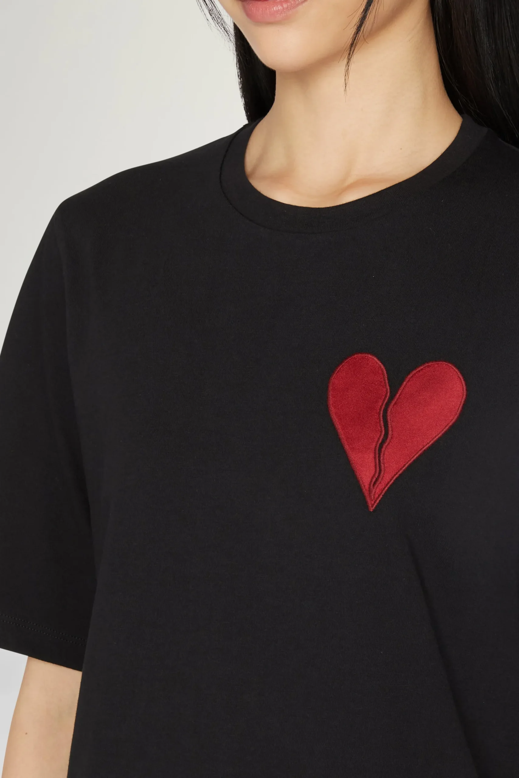 Outlet Antonio Marras T-shirt Cuore Spezzato Nera